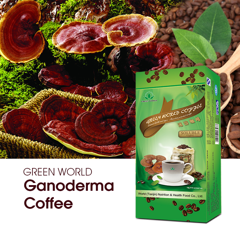 Green World Ganoderma Coffee – Reishi Wellness Coffee – 12 Bags (15 g)