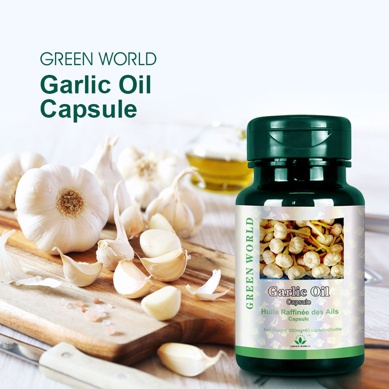 Green World Garlic Oil Softgel – Immune & Heart Support – 60 Softgels (350 mg)