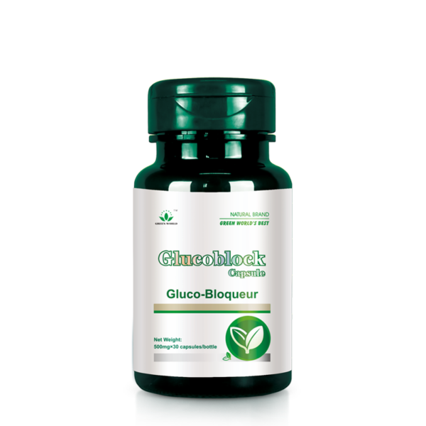 Green World Glucoblock Capsules – Blood Sugar Wellness Support – 30 Capsules (500 mg) – Green World Health Kenya