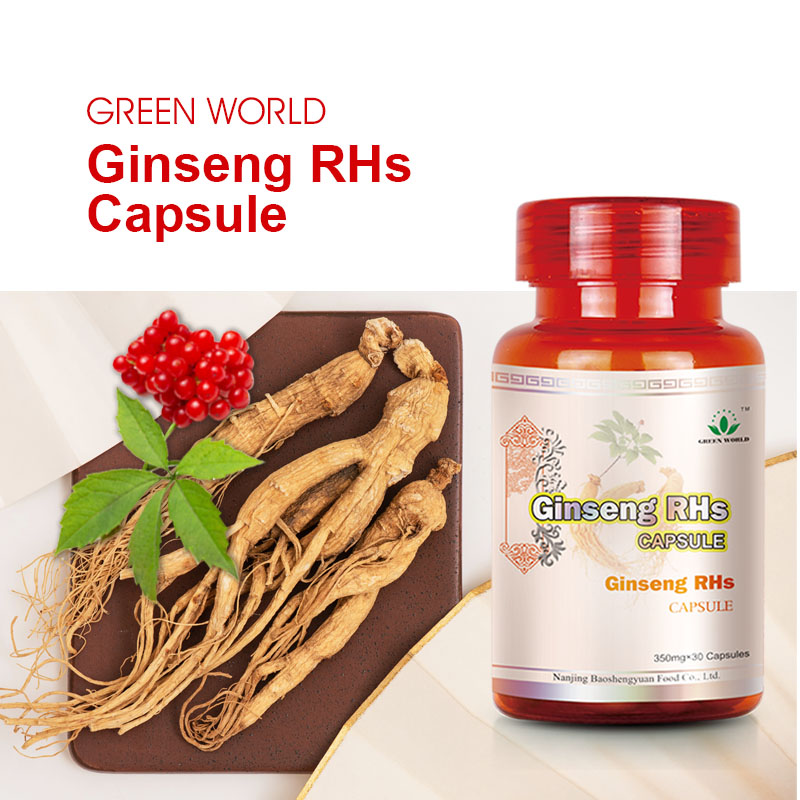 Green World Ginseng RHs Capsules – Energy & Vitality Support – 30 Capsules (350 mg)