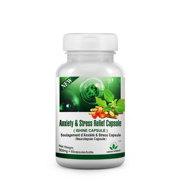 Green World Anxiety & Stress Relief Capsules – Sleep & Calm Support – 60 Capsules (500 mg) – Green World Health Kenya