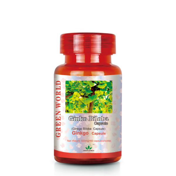 Green World Ginkgo Biloba Capsules – Circulation & Brain Support – 60 Capsules (500 mg) – Green World Health Kenya