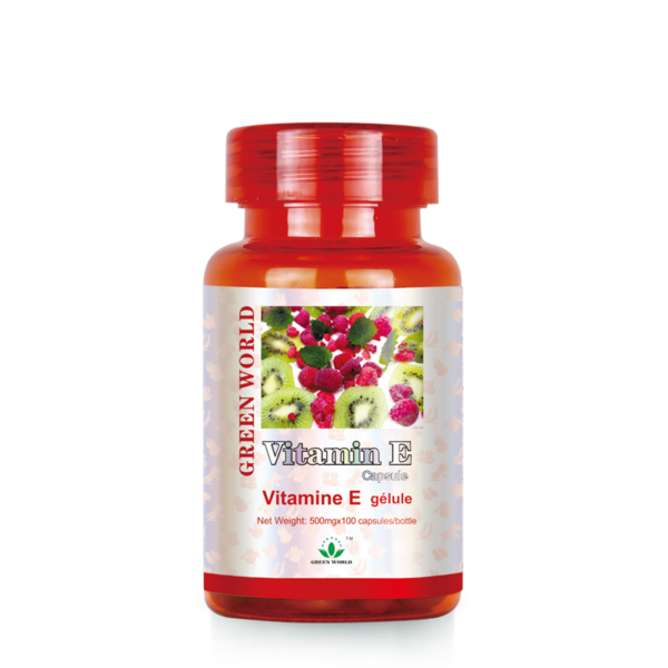 Green World Vitamin E Capsules – Antioxidant & Skin Support – 100 Capsules (500 mg) – Green World Health Kenya