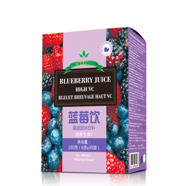 Green World Blueberry Juice High VC – Vitamin C Drink – 30 Bags (6 g) – Green World Health Kenya