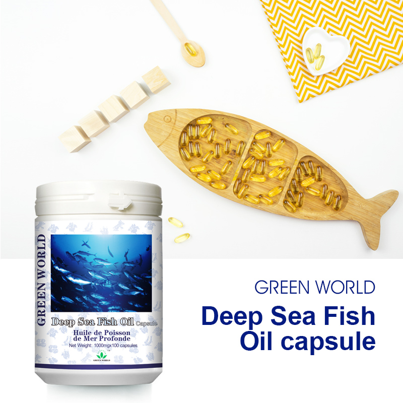 Green World Deep Sea Fish Oil Capsules – Omega-3 (EPA/DHA) – 100 Capsules (1000 mg)