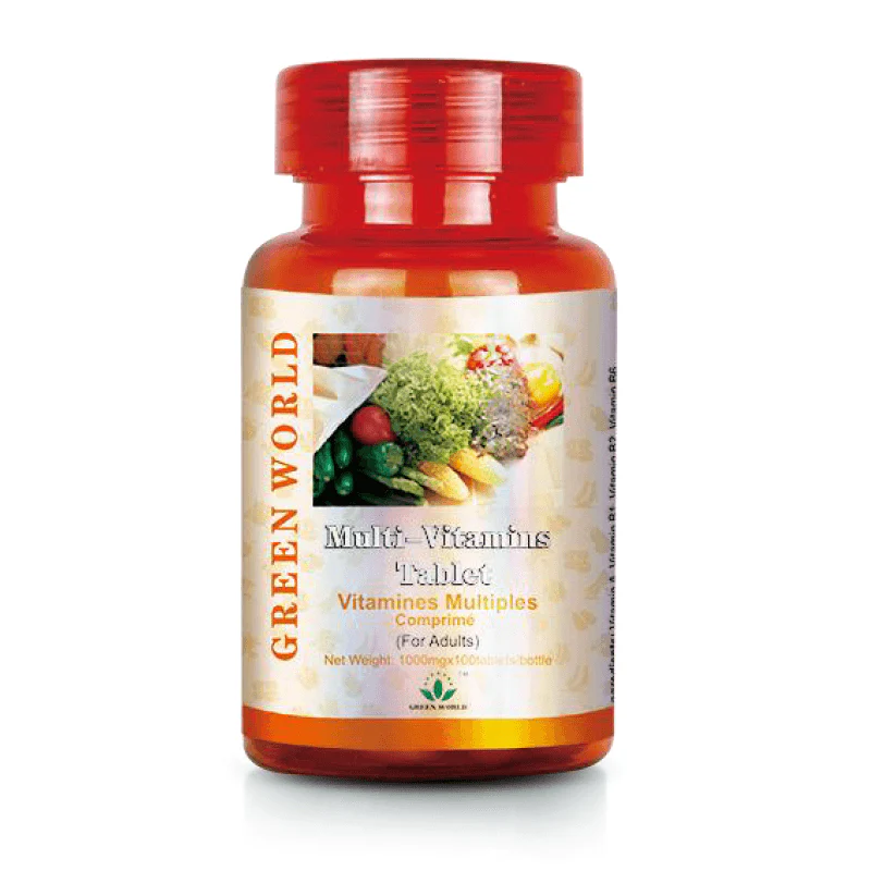 Green World Multivitamin Tablets for Adults – Daily Wellness – 100 Tablets (1000 mg) – Green World Health Kenya