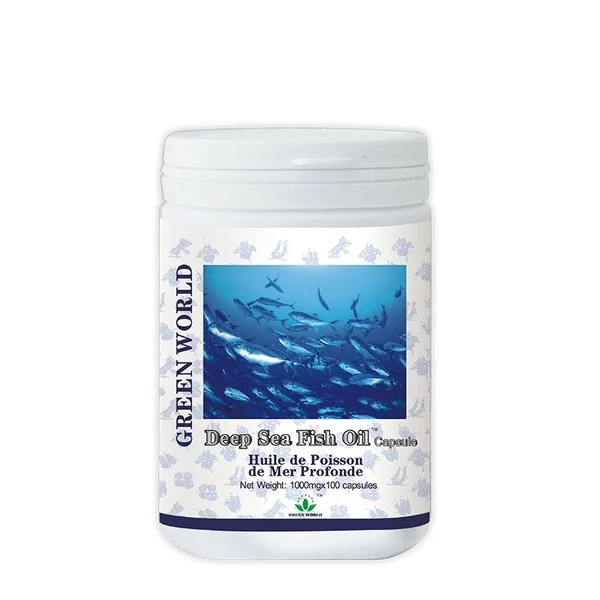 Green World Deep Sea Fish Oil Capsules – Omega-3 (EPA/DHA) – 100 Capsules (1000 mg)