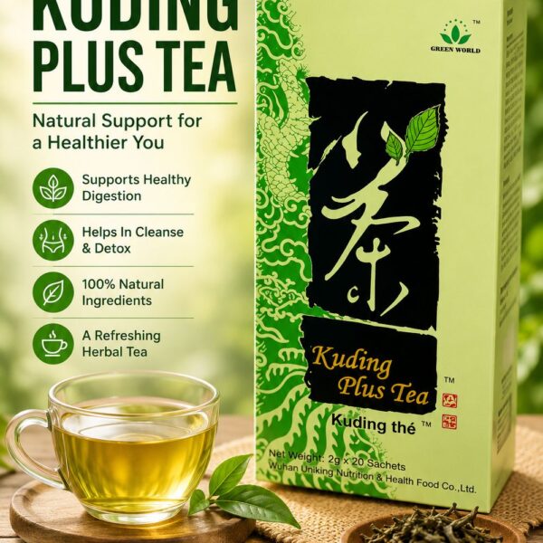 Green World KU DING tea suitable for: colds; all chronic diseases with the aim of normalizing the immunological activity of the body; chronic fatigue syndrome – Green World Health Kenya